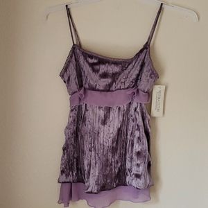 Next Era Couture shimmery purple top sz M